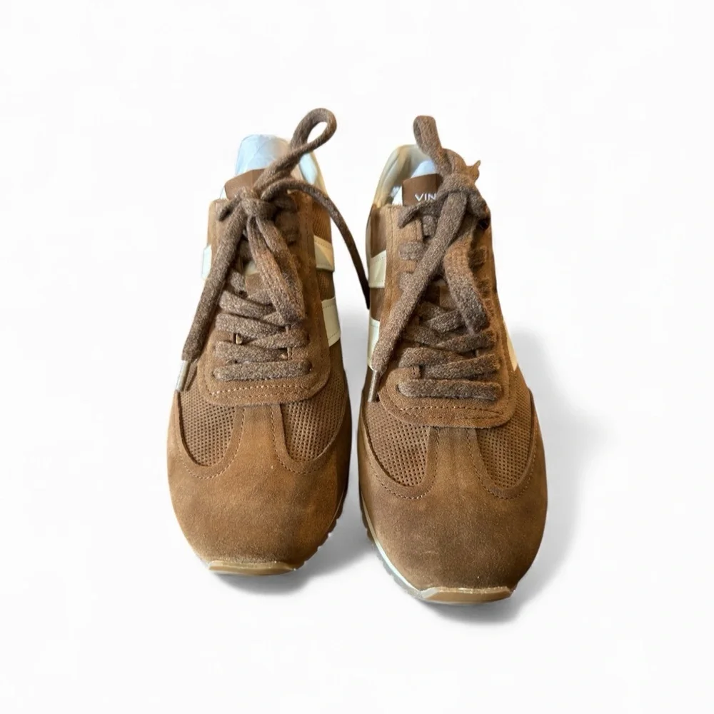 Vince Oasis Lace Up Sneakers in Elmwood/Milk - Picture 3 of 4